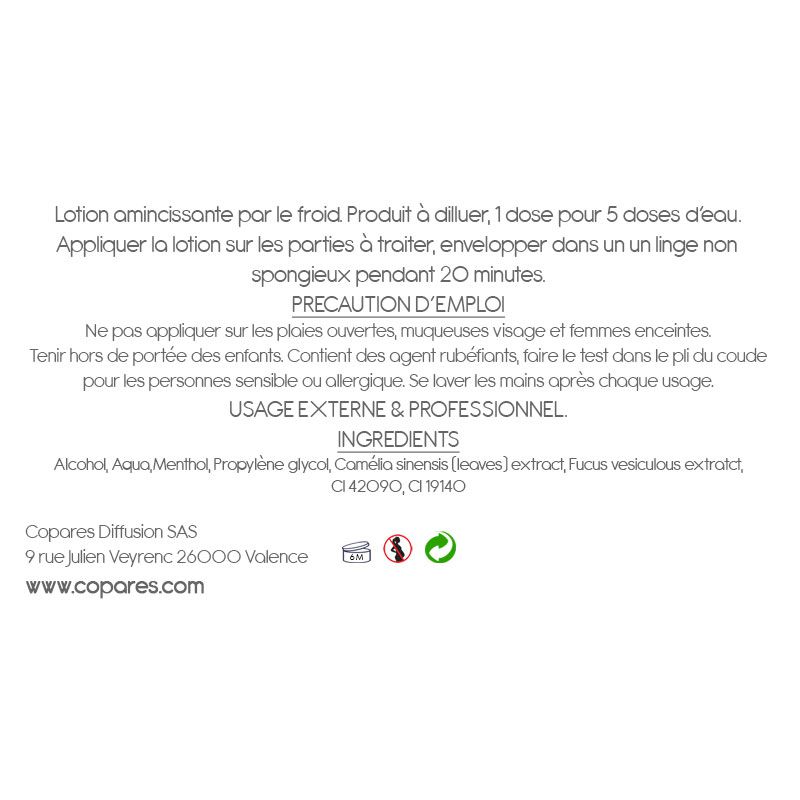 Lotion cryogenique amincissante 1lt